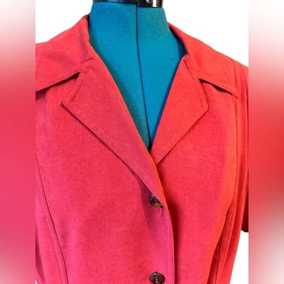 Vintage Melissa Harper Dress Womens 14 Rust Classic Preppy Work Button Front - Picture 3 of 12